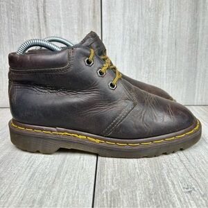 Vintage Y2K Dr. Martens Docs 8057 England Brown Leather Boots Womens Size 6 UK 4